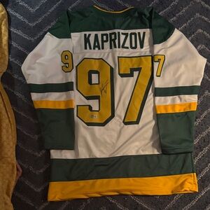 Hand signed Minnesota wild Kaprizov jersey